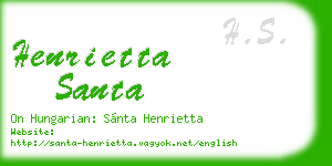 henrietta santa business card