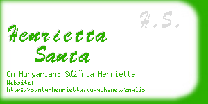 henrietta santa business card